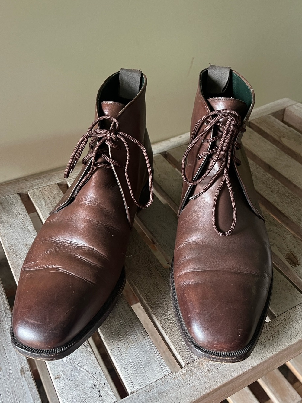 Shipton & Heneage Apsley Brown Leather Boots UK 9F US 10 English Made